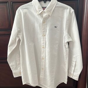 Vineyard Vines boys long sleeve shirt in white sz S